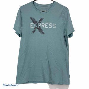 Express Woman's Sz M Blue T Shirt Short Sleeves